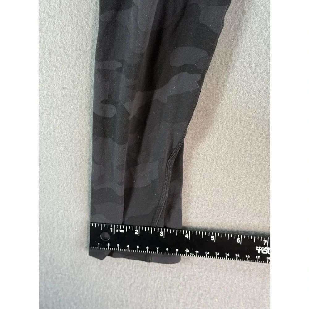 Lululemon Wunder Under High-Rise Leggins 8 Black Camo High‎ Rise Athletic